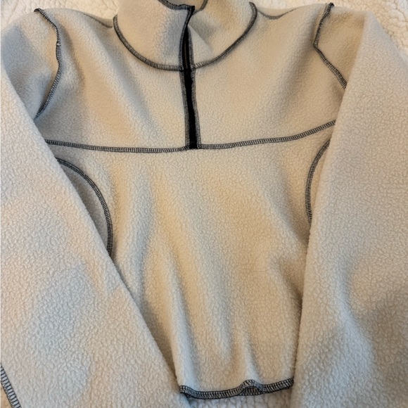 Urban Outfitters Jackets & Blazers - Urban Outfitters Cream Fleece Top